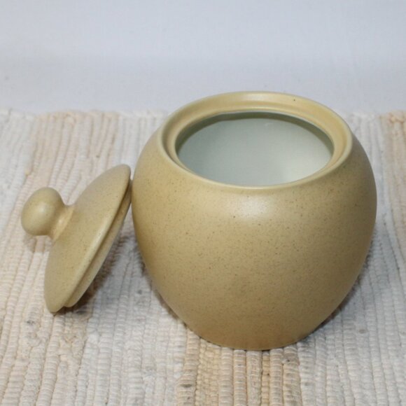 VTG NORITAKE COLORWAVE YELLOW CREAMER & COVERED SUGAR STONEWARE SPECKLED 8491 - Picture 8 of 13